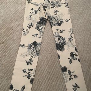 Sneak Peak off white floral jeans